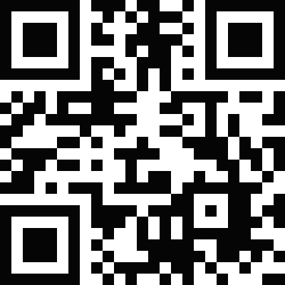 Plain high-contrast QR code linking to urlz.ca
